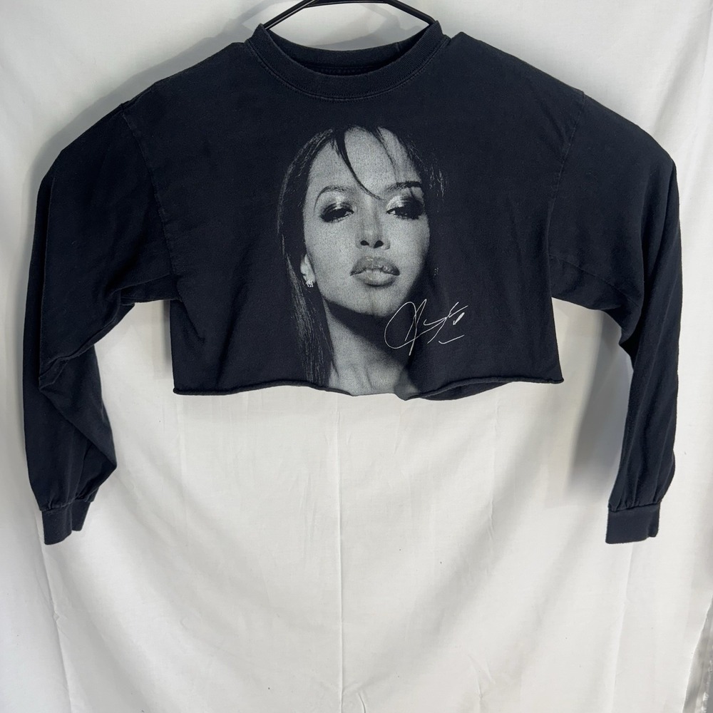 Vintage FRCHS LA Aaliyah Share My World Tour Long Sleeve T Shirt Cut 1997 Size M